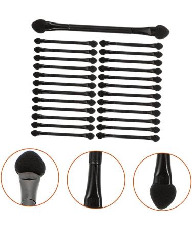 VINTORKY 25 Pcs Double Ended Eye Shadow Stick Makeup Makeup Use Lipstick Brush Black Plastic - Buy Online on GoSupps.com