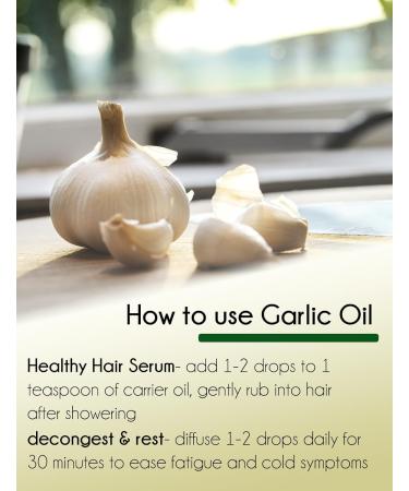 Garlic Essential Oil 4 fl oz (118 ml) Glass Bottle w/Cap 100% Pure & Natural Undiluted GreenHealth - Buy Online on GoSupps.com