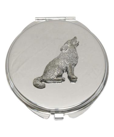 Wolf Howling Compact Mirror Handbag Gift With Free Engraving 399