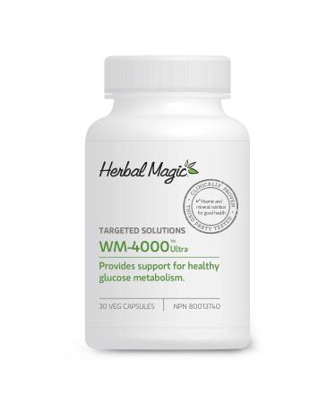 Herbal Magic WM-4000 Ultra Glucose Metabolism Management Supplement for Women & Men with Chromium + B Vitamins to Balance Energy Non-GMO Vegetable Capsules