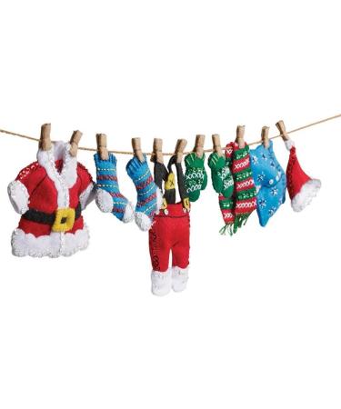 Bucilla Felt Applique Home Decor Kit - Laundry Garland - 27 x 5 - DIY Craft Kit - Buy Online on GoSupps.com