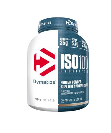 Dymatize ISO 100 Hydrolyzed Chocolate Coconut 2264g - Whey Protein Hydrolysat + Isolat Pulver