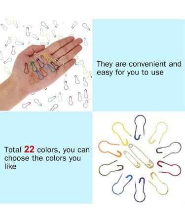 1200 Pcs Metal Safety Pins Set for Knitting and Sewing - 22 Colors Pear Shaped Pins with Storage Box - Buy Online on GoSupps.com