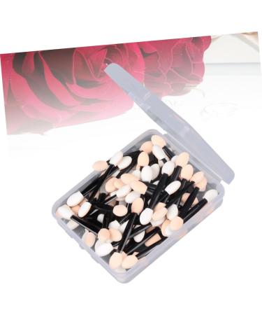 POPETPOP Dual Sided Eyeshadow Brush 50 Pcs Sponge Makeup Applicator Disposable Eye Makeup Applicators Cosmetic Eye Shadow Stick Size 1 Black - Buy Online on GoSupps.com