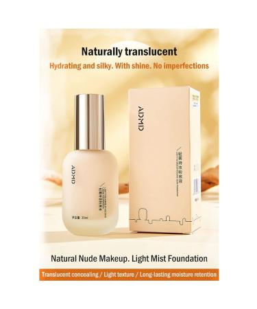 ADMD Light Fog Hydrating Waterproof Foundation - Long Lasting and Full Coverage (Ivory) - Buy Online on GoSupps.com