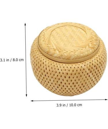 Cabilock Flower Tea Basket Containers for Food Tea House Basket Household Storage Rack Weaving 10X10X8CM As Shown - Buy Online on GoSupps.com