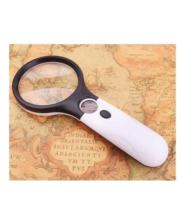 Magnifying Glass Hand Held Classic Magnifier 20X Lens Reading Aids Glasses for Partially Sighted or Anymagnifier/Black Comfortable Anniversary