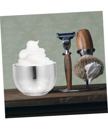 Minkissy Stainless Steel Shaving Soap Peel Shave Foam Shell - Men's Razor Tool Gifts (5pcs) 7.4x7.4cm - Smooth Silver Finish - Buy Online on GoSupps.com