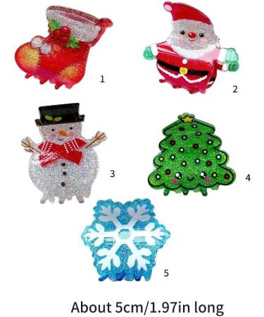 hgnxa Christmas Style Santa/Tree/Snowflake/Shoes/Snowman Pattern Hair Claw Delicate Ladies Taking Photo Braids Hair Claw - Buy Online on GoSupps.com
