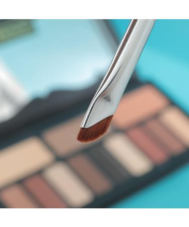 ALBEAUT Angled Eyeliner and Brow Brush - Fine Point Makeup Tool for Gel Liner and Brow Tint - White Flat Applicator Kit - Buy Online on GoSupps.com
