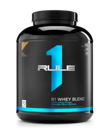 RULE 1 Whey Blend 68 serv Cafe Mocha 100% Whey Protein Blend 4.95 Lbs 4.95 pound
