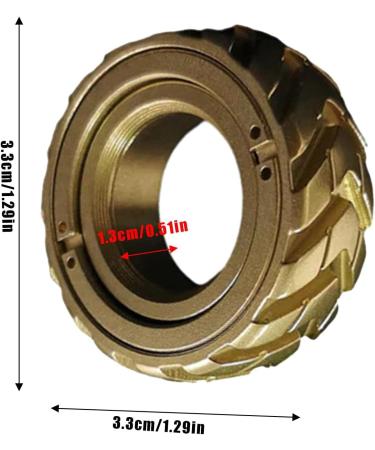 Shop Tire Profile Spinner Ring | Rotating Mechanical Jewelry for All Ages - Stainless Steel Gold - Buy Online on GoSupps.com