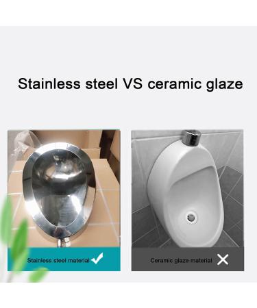 Wall-Mounted Commercial Flushing urinals Men's Public Toilet Stainless Steel urinals Household Bathroom Urinal Funnel Toilet Used in Bars Hotels Schools Small Drainag - Buy Online on GoSupps.com