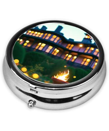 Castle Lighting Mini Round Pill Box - 3 Compartment Travel Organizer for Medicine & Vitamins | Portable Pill Case for Home & Office - Buy Online on GoSupps.com