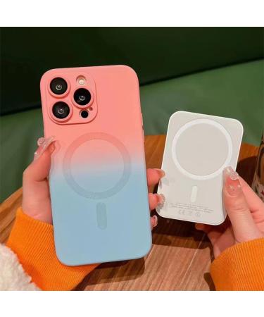 Buy Luxurious Color Gradient Silicone Case for Samsung Galaxy S22 S21 Ultra S23 5G & S21 Plus - Magnetic Wireless Charging Compatible - Buy Online on GoSupps.com