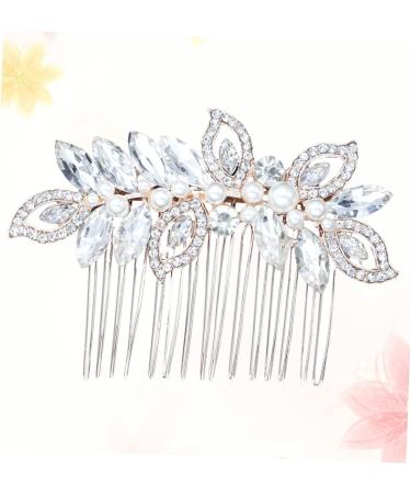 DOITOOL Goody Hair Womens Hair Accessories Pearl Hair Accessories Rhinestone Hair Accessories Gold Tiara Rhinestone Headpiece Bridal Headpieces for Wedding Gold Hair Clips Alloy Comb Bride - Buy Online on GoSupps.com
