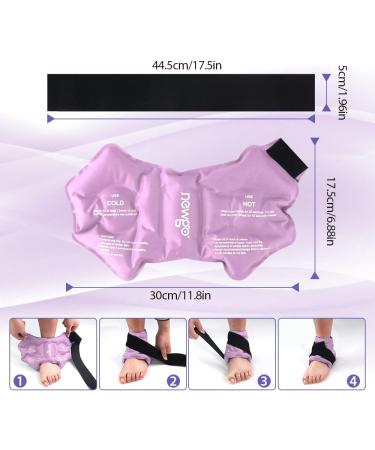 Newgo Ankle Ice Bag | Reusable Hot & Cold Therapy Gel for Pain Relief | Ideal for Foot Injuries Swelling & Sprains | Purple - Buy Online on GoSupps.com