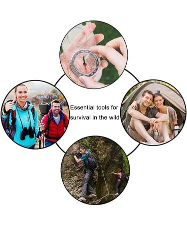 Multifunctional Waterproof Navigation Compass Map Ruler Magnifier for Explorer Hiking Map Reading and Navigation with Adjustable Lanyard - Buy Online on GoSupps.com