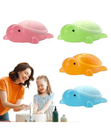 4X Children's Turtle Shape Cute Bath Soap - Washing and Washing Solution for Girls Boys Boys