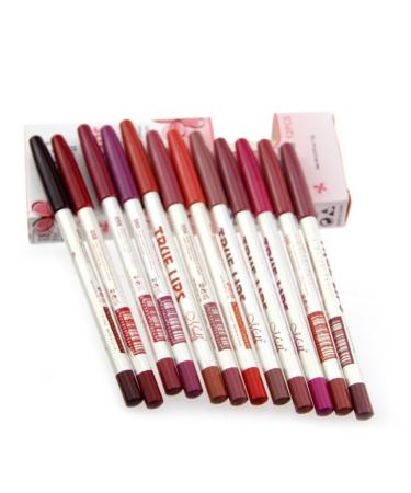 Sankuwen Waterproof Lip Liner Pencil Set - 12 Vibrant Colors - Buy Online on GoSupps.com