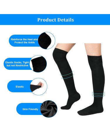 ACWOO Thigh High Compression Stockings 15-21mmHg - Support for Varicose Veins, Edema, Flight, Nurses, Running - Men & Women - Buy Online on GoSupps.com