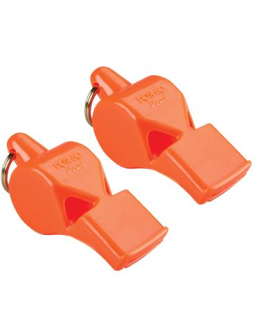 Fox 40 Pearl Sports and Safety Loud Marine Whistle, Orange (2 Pack)
