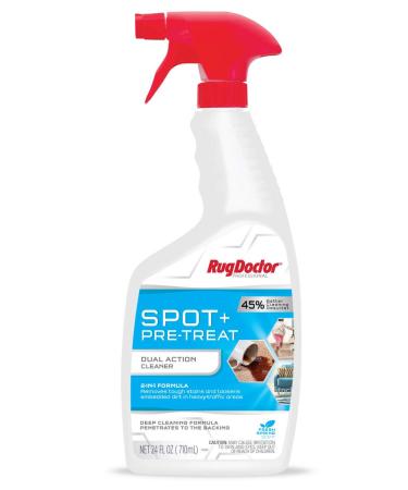 Rug Doctor Spot + Pretreat Dual Action Cleaner, 24 oz, Scientifically Formulated, Removes Tough Stains & Loosens Embedded Dirt, For Use On Soft Surfaces