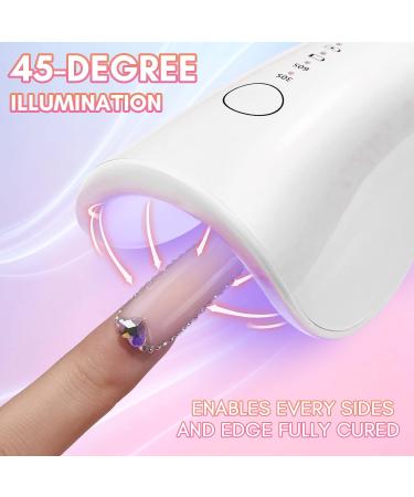 Makartt Mini Rechargeable UV LED Nail Lamp | Portable Nail Dryer for Gel Polish | 2 Timers | White - Buy Online on GoSupps.com