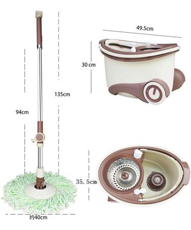 Mop Stainless Steel 360 Rotating and Rotating Handle with System Telescopic Rod with Metal Basket Smooth Sailing - Buy Online on GoSupps.com