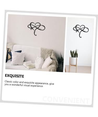 PRETYZOOM 1pc Iron Pendant Home Decor Locket Heart Symbol Loving Heart Pendant Wall Hanging Household 45x39cm Black - Buy Online on GoSupps.com