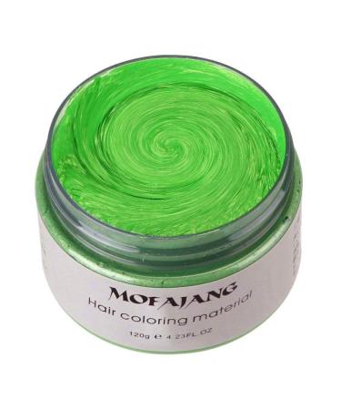MOFAJANG Unisex Hair Wax Color Dye Styling Cream Mud  Natural Hairstyle Pomade  Washable Temporary Party Cosplay (Green)