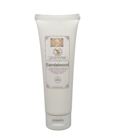 Lu Lu's Suds all natural handmade Shower Polish/sugar scrub 4 oz. and 8 oz. (8 oz Sandalwood)