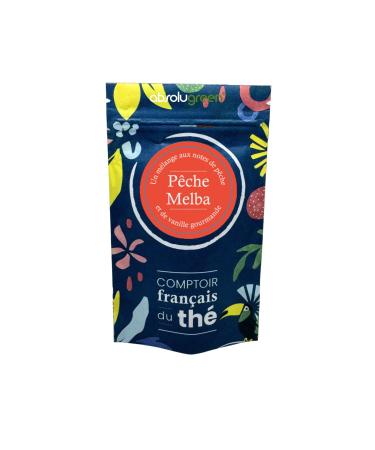 Infusion P che Melba - Comptoir Fran ais du Th - Infusion p che & vanille - Maison Fran aise - Infusion en Vrac (80 GR)