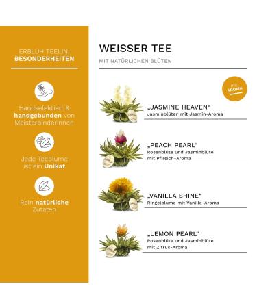 Creano Blooming Tea - 36 Tea Balls | Tealini White Tea Large Pack | Bulk Flowering Tea for Tar Lunches - Premium Quality International Shipping - Buy Online on GoSupps.com