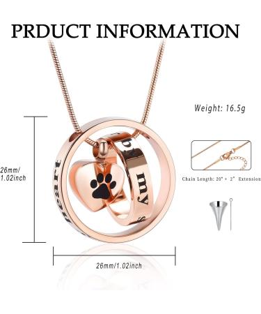 VCCWYQK Urn Pendant Necklace for Pet Ashes - Forever in My Heart Keepsake for Dogs & Cats - Buy Online on GoSupps.com