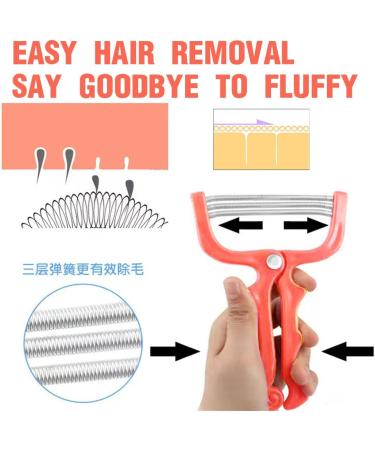Ksjehw 3-Piece Face Hair Removal Spring Epilator & Shaver - Handheld Threading Beauty Tool for Men & Women - Buy Online on GoSupps.com