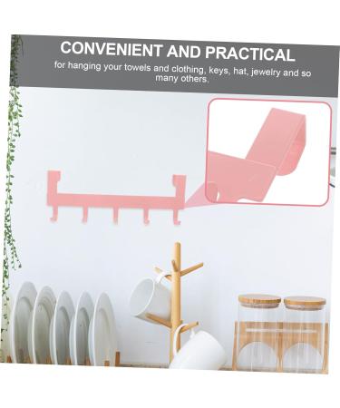 Cabilock Over The Door Towel Rack Over The Door Towel Bar Traceless Hooks Hook up Row Hook Household Size 1 Pink - Buy Online on GoSupps.com