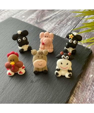 Barefoot Baker Edible Farm Cake Topper Decorations with Horse Sheep Cow Pig and Chicken (6) - Buy Online on GoSupps.com