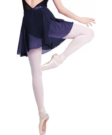Daydance Black Sheer Chiffon Ballet Wrap Skirt for Girls | Navy | Size 8-12 Years - Buy Online on GoSupps.com