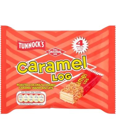 Hamperly Gifts Caramel Wafer Bundle Containing Tunnocks Milk Chocolate Caramel Wafer Biscuits 4x30g & Caramel Log Scottish Heritage Wafers 4x32g (2 Pack) - Buy Online on GoSupps.com