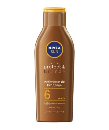 Nivea Sun Protect & Bronze sunscreen with browning activator LSF 6 (1 x 200 ml) carotene sunscreen UVA/UVB sun protection for natural tan