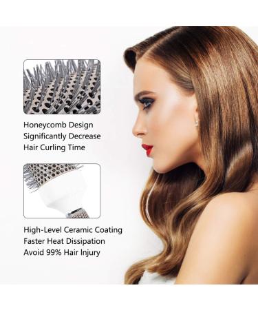 Professional Ceramic Ion Round Brush Set for Blow Drying - 5 Sizes, Heat Styling, Shiny Hair - Buy Online on GoSupps.com
