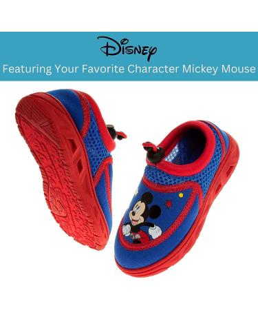 Disney Mickey Mouse Boys Water Shoes - Toddler/Little Kid Aqua Socks - Beach Sandals for Kids - Quick Dry Pool Slides - Blue/Red - Buy Online on GoSupps.com