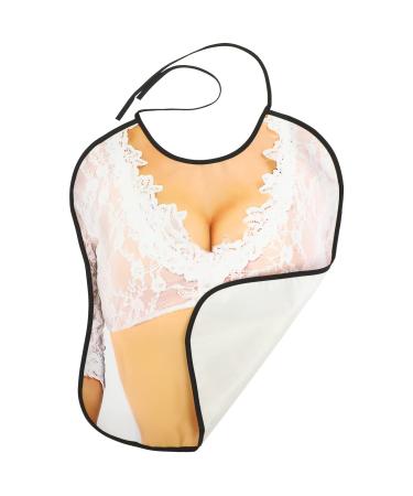 Ciieeo Novelty Adult Bibs Womens Gifts Womens Gifts Funny Adult Bibs Washable Clothing Protectors for Adults Elderly Eating Feeding Gag Gifts Ladies Gifts Ladies Gifts Funny Adult Aprons White