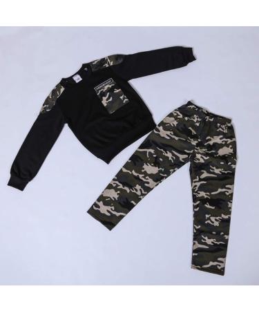 AMhomely Baby Boy Romper Sale: Camo Tracksuit 2PCS Outfit Set, 2-3 Years - Black - Buy Online on GoSupps.com