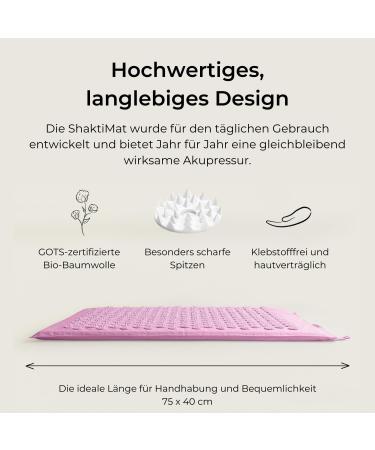 ShaktiMat Acupressure Mat - Original Since 2007 for Relaxation | Ethically Handcrafted Pink Mat for Back Neck & Feet - Buy Online on GoSupps.com