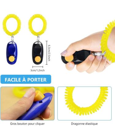Dog Training Clicker Set - 2-Pack Hand Loop Clickers for Dogs Cats & Horses | Effective Clicker Training Tools - Buy Online on GoSupps.com