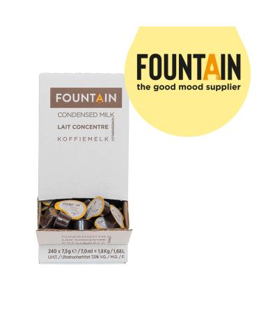 Fountain Coffee Cream - Individually Packed Milk Portions (7ml 240 Pack) for Perfect Coffee | International Shipping - Buy Online on GoSupps.com