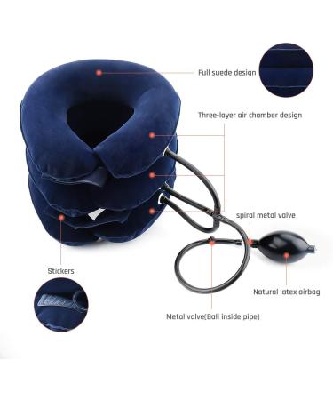 Inflatable Cervical Neck Traction Device - 3 Layers U Pillow for Neck Pain Relief & Shoulder Support - International Shipping Available - Buy Online on GoSupps.com