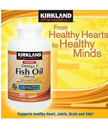 Kirkland Signature Fish Oil 1000 mg. 400 Softgels (3 Pack) 400 Count (Pack of 3) - Buy Online on GoSupps.com